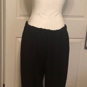 Black polyester pants